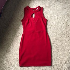 Red bodycon dress